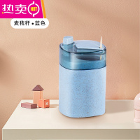 FENGHOU小麦按压式牙签瓶北欧时尚创意牙签盒自动牙签筒餐馆家用牙签灌 麦[蓝]无牙签