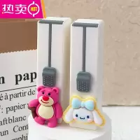 FENGHOU可爱便携随身携带创意卡通迷你牙签筒收纳盒一次性剔牙扁线 拐杖熊玉桂狗组(2个)