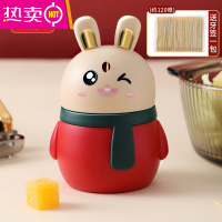 FENGHOU便携式牙签盒家用按压自动弹出个性创意小兔子牙线桶网红筒罐 故宫红+牙签1包(120根/包)