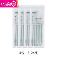 FENGHOU密封条封口棒封口夹保鲜封袋夹塑料调料袋子厨房夹子密封夹密封棒 橄榄绿4包共24支/长短各12支