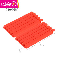 FENGHOU封口夹塑料厨房食品保鲜袋食物袋防潮密封夹大号奶粉茶叶零食夹子 大号红色10个装