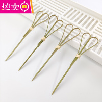 FENGHOU网红迷你小串冰糖葫芦竹签串签专用剪刀签子儿童水果签果插一次性 12cm青色剪刀签[100支]