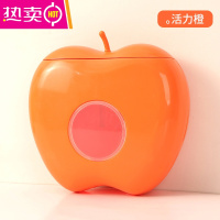 FENGHOU保鲜膜套收纳盒,厨房免打孔壁挂套盒,保鲜袋客厅鞋淋浴房浴帽盒 橙色[单个装]