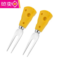 FENGHOU水果叉子家用玉米棒叉子可爱儿童小叉子安全果签叉网红吃水果签子 奶酪 叉[2个]