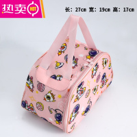 FENGHOU饭盒手提包防水保温袋冷藏袋铝箔加厚餐盒袋上班族带饭便当袋简约 火箭加高袋-粉色