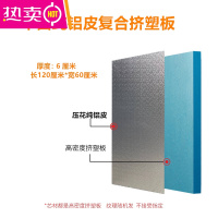FENGHOU隔热板阳光房屋顶防晒加厚铝箔挤塑板吊顶设备冷库保温材料 B级阻燃6cm厚{长1.2*宽0.6米}单面铝