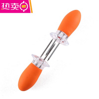 FENGHOU2个玉米钢叉不锈钢玉米针欧式水果叉水果签烧烤叉子吃玉米不粘手 橘色1对