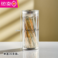 FENGHOU水果叉套装家用水果签一次性透明儿童孕妇安全双齿甜品点心小叉子 透明款36只