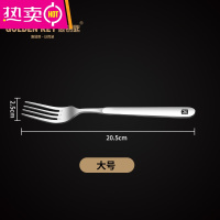FENGHOU316不锈钢叉子西餐餐具叉子长柄成人家用儿童沙拉水果叉子 大号叉子-316不锈钢