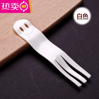 FENGHOU一次性叉子塑料蛋糕刀叉月饼慕斯蛋糕笑脸水果家用派对餐具 白色100把(5个/包)