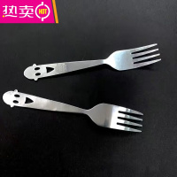 FENGHOU创意笑脸叉子方便面水果儿童小叉子不锈钢家用西餐餐具叉 688#叉子*/4支装