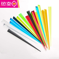 FENGHOU锥形一次性水果叉 创意三角形水果签 奶茶开封塑料叉子家用聚会签 花色锥形水果叉3000支