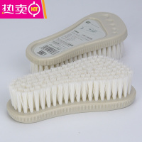 FENGHOU小脚丫洗衣刷子塑料软毛多用途鞋刷脸盆刷清洁刷浴缸刷单个灰色