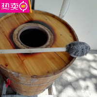 FENGHOU钢丝球刷长柄烧饼炉不锈钢丝刷烧烤清洁刷铁丝刷钢丝球刷木炭锅盔 老款长柄刷+配套球20