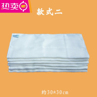 FENGHOU纱抹布洗碗布12层加厚纱布手工白色吸水厨房家用 {款式二}白色 12层5条装