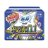 苏菲（SOFY）弹力贴身超薄0.1夜用（卫生巾）轻薄棉柔290 14片