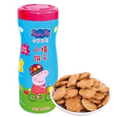 小猪佩奇山楂饼干100g/罐