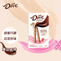 德芙樱花草莓味丝滑牛奶巧克力注心饼干40g