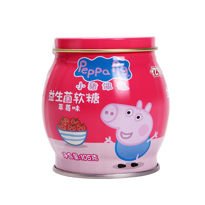 小猪佩奇佩琪(peppapig)105g益生菌软糖草莓味儿童零食礼物