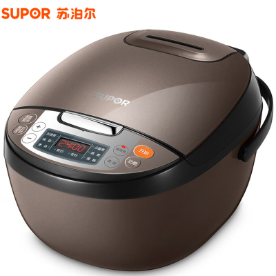 苏泊尔(SUPOR) 电饭煲4L家用2-3-4人 多功能智能 厚釜内胆预约电饭锅 咖啡色 CFXB40FC829D-75