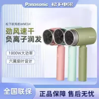 松下(Panasonic)小吹筒电吹风机负离子护发家用恒温大功率宿舍学生速干吹风机 EH-WNE5H