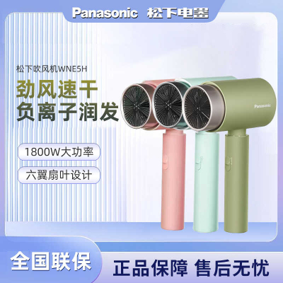 松下(Panasonic)小吹筒电吹风机负离子护发家用恒温大功率宿舍学生速干吹风机 EH-WNE5H