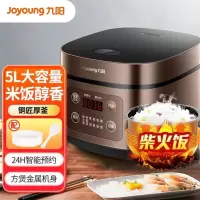 九阳电饭煲家用电饭锅5L升大容量5-6-10人多功能锅智能预约大功率微压铜匠厚釜内胆JYF-50FS69-F