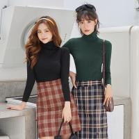 高领打底衫女秋冬2020新款内搭白色纯棉加绒加厚