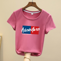 欧洲站新款洋气夏季2021年欧货潮酒红色t恤女短袖宽松网红潮体恤