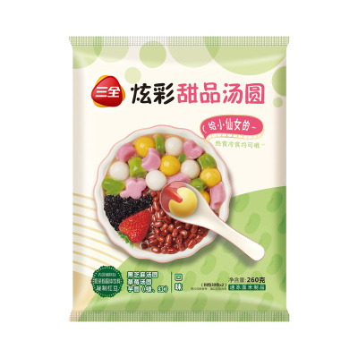 三全炫彩甜品汤圆组合装(草莓)260g