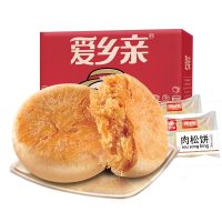 爱乡亲 糕点 面包 肉松饼原味1000g盒装饼类