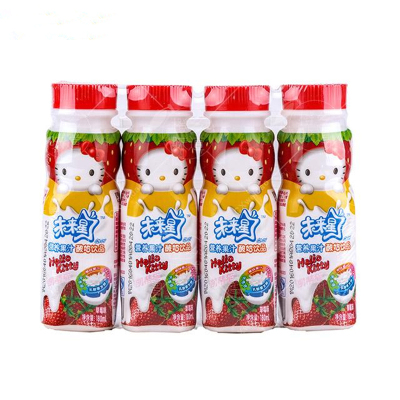 蒙牛未来星营养果汁酸奶饮品草莓味180ml*16盒