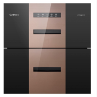 嵌入式消毒柜家用高温双层厨房镶嵌式碗筷柜 金色