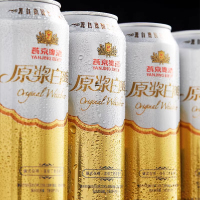 [倾酒倾饮旗舰店]燕京啤酒高品质12度原浆白啤500ml*12听装啤酒整箱自饮送礼