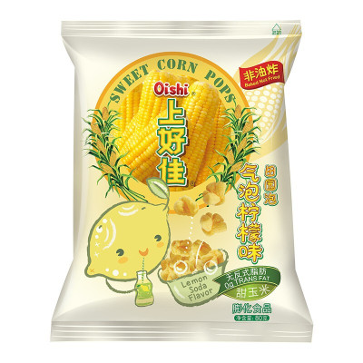 上好佳 玉米口味 田园泡 柠檬汽水味 80g