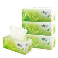 心相印茶语系列盒装抽纸2层200抽3盒单体装M码(中规格)面巾纸高档商务办公家庭用纸纸巾硬盒