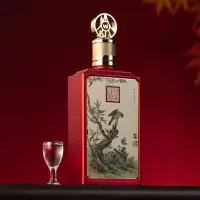 春夏秋冬郎世宁花鸟酒52度浓香酒500ml礼盒装高端送礼
