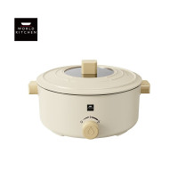 康宁 World Kitchen电火锅 电煮锅家用多用途锅 火锅专用锅多功能电热锅宿舍4L大容量 易清洁