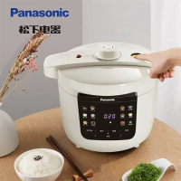 松下(Panasonic)4L电压力锅 焗鲜锅 开盖火锅料理 智能高压锅电饭锅 人性化预约NF-PC401-L