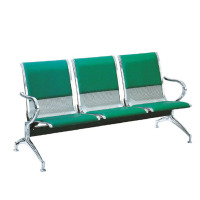 红本 HB-J103公共椅排椅三人位机场椅等候椅候诊椅办公沙发不锈钢医院椅输液椅长排椅公共椅排椅银行椅 绿色
