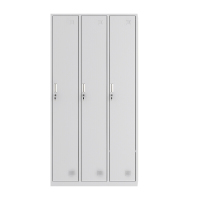 红本 HB-3217(JX)更衣柜员工储物柜带锁铁皮柜子铁皮柜存包柜鞋柜浴室更衣柜碗柜 三门更衣柜