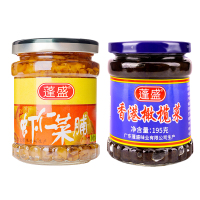 蓬盛 橄榄菜+虾仁菜脯组合装 195g*2瓶