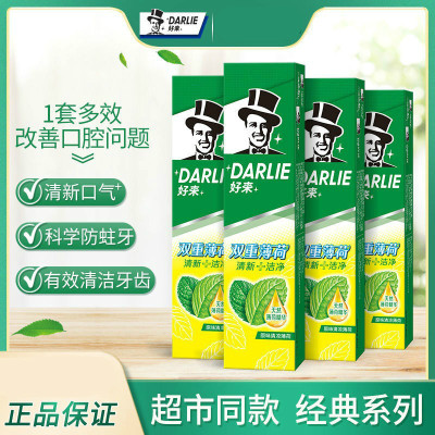 DARLIE好来(原黑人)牙膏双重薄荷超市同款经典清新口气