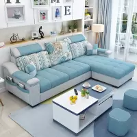 现代韵美舞灵简约2022款布艺沙发北欧小户型客厅可拆洗科技布沙发组合套装