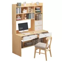 书桌书架一体桌家用电脑台式桌卧室庄子然学生学习桌书柜组合简易写字桌