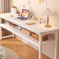 迪玛森书桌家用女生卧室长条桌简易出租屋靠墙长桌子工作台阳台窄电脑桌