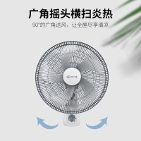 [5.1特卖]先锋璧扇壁挂式电风扇FW40-21A遥控式壁扇灰色FW40-21A