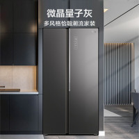美的(Midea)BCD-609WKGPZM(E) 微晶一周鲜609升变频一级能效对开双开门 玻璃面板