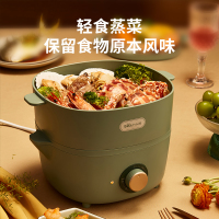 [小熊臻品]小熊(Bear)DZG-D40E1 电蒸锅家用多功能可定时小型电蒸笼早餐机煮蛋器蒸菜积汁盘设计蒸汽锅双层蒸笼