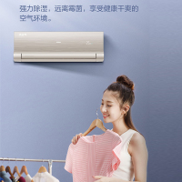 7月特惠I海尔(Haier)空调 KFR-35GW/13HAA81U1 1.5匹新1级能效 清新离子洗 全域恒温